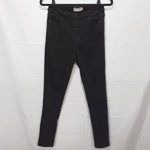 Great Smoky Jeans Juniors Size 9 High Waist Button Front Black Skinny Jeans